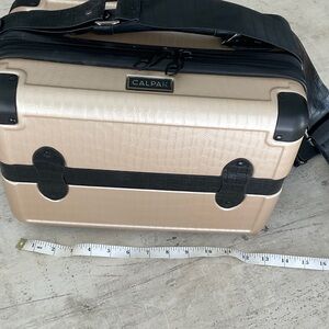 Calpak Cream and Black Travel Case